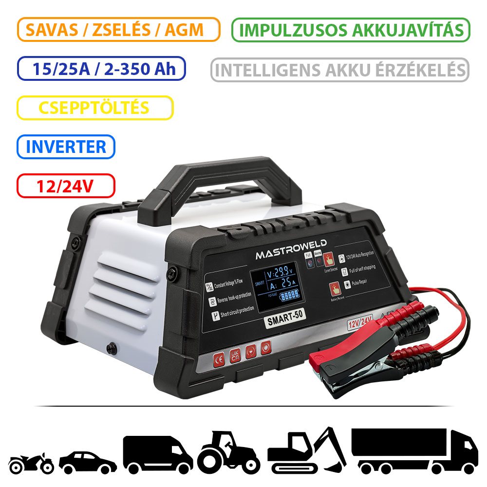 Mastroweld SMART-50 inverteres akkumulátor töltő termék fő termékképe