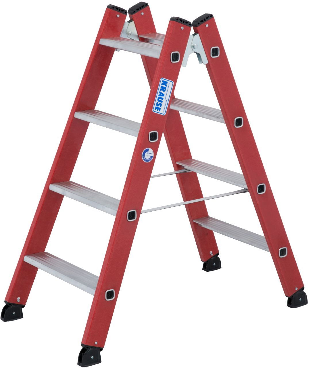 Krause Két oldalon járható lépcsőfokos műanyag állólétra, 2x4 fokos termék fő termékképe