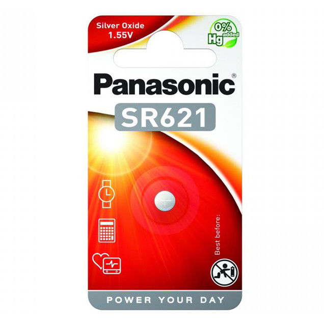 Panasonic SR-621 1.55V ezüst-oxid óraelem, 1 db/bliszter termék fő termékképe