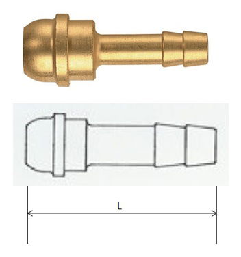 (ST146M) G 1/4 csatlakozású tömlővég, rövid termék fő termékképe